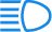 A blue circular shape with five horizontal lines coming out of it
