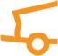 An amber icon showing tailgate lowered