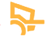An orange icon showing the powered frunk open