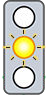 Blinking yellow traffic light