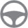 Icon of a gray steering wheel.
