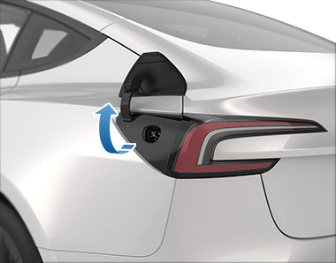vehicle with the charge port opening