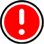 white exclamation in a red circle icon