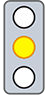 Yellow traffic light